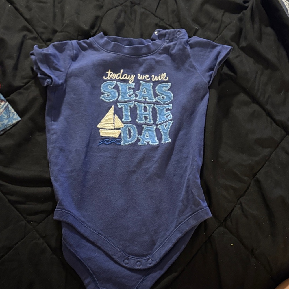 Gymboree Blue Nautical Bodysuit